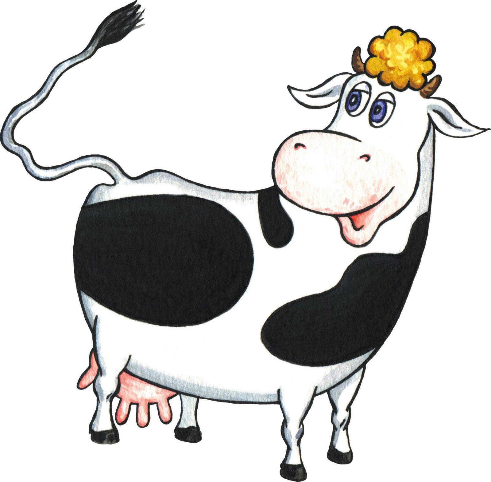 Корова мультяшная картинка